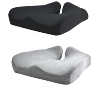 Nordic Comforts Seat & Lumbar Cushion,Nordic Comforts Seat Cushion,Ergonomic Memory Foam Seat Cushion,Nordicscomforts Orthopedic Lumbar Cushion,for Office & Travel-Hip & Sciatic Comforts (Black+Gray)
