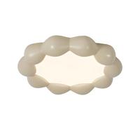Nordic Cream-Style Ceiling Lamp Resin Lampshade Flat Lighting Fixtures Bubble Design Round LED Low Profile Close to Ceiling Light for Dining Rooms and Bedrooms