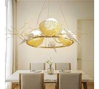 Nordic Creative Chandelier Aluminum Ceiling Light Fixture Little Bird Aluminum Pendant Lighting Fixture for Bar Dining Room Living Room Bedroom,90Cm(35Inch)
