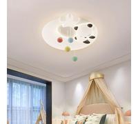 Nordic Creative Indoor Bar Flush Mount Ceiling Light For Kids Large Modern LED Ceiling Light 3-color Mode Adjustable Panda And Mini Decor Ceiling Lamp Fixture For Bedroom Children's Room Nursery