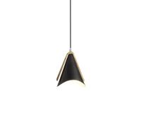 Nordic Creative Ironwork Hanging Lamp A Modern Minimalist Wooden Restaurant Pendant Light E27 Lamp Holder Living Room Hotel Corridor Chaners Suitable for Coffee Shops Hair Salons Lightin (Dark)
