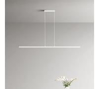 Nordic Creative LED Pendant Light with Wall Control - Modern Iron Chandelier for Home Decor Long Hanging Lighting Fixture Stylish Interior Illumination Contemporary Design