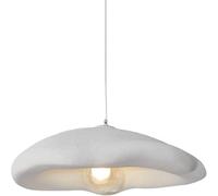 Nordic Creative Pendant Light Fixture Cloud Shape Resin Hanging Lamp Modern Large Adjustable Hanging Light G9 Base for Dining Room Living Room Bedroom Hallway Nursery(Black) (White)