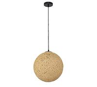 Nordic Creative Rattan Hemp Globes E27 Light Colorful Hanging Restaurant Chandelier Kitchen Island Ceiling Spherical Rattan Nest Shade Bar Decor Bedroom Dropligh/Beige/30Cm/Hemp/15Cm