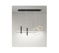 Nordic Creative Restaurant Chandelier Modern Minimalist Cafe bar Table Kitchen Decoration Light Black/Gold LED Chandelier(Black and Gold)