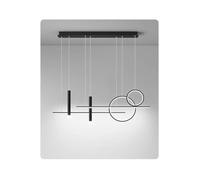 Nordic Creative Restaurant Chandelier Modern Minimalist Cafe bar Table Kitchen Decoration Light Black/Gold LED Chandelier(Black)