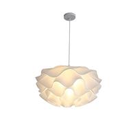 Nordic Creative Simple White Acrylic Flower Pendant Light Single Dining Pendant Lamp Modern Indoor E27 Lighting Children's Room Chandelier Decor Warm Fixture Commemoration Day vision