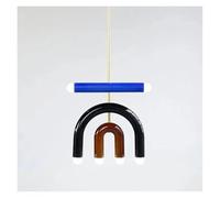 Nordic Creative U-Shaped Rainbow Chandelier Modern Bedroom Living Children's Room LED Pendant Lamp Home Decor Lighting Fixtures(D35CM-A)