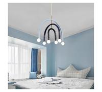 Nordic Creative U-Shaped Rainbow Chandelier Modern Bedroom Living Children's Room LED Pendant Lamp Home Decor Lighting Fixtures(D55CM-A)