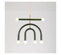 Nordic Creative U-Shaped Rainbow Chandelier Modern Bedroom Living Children's Room LED Pendant Lamp Home Decor Lighting Fixtures(D35CM-B)