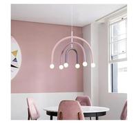Nordic Creative U-Shaped Rainbow Chandelier Modern Bedroom Living Children's Room LED Pendant Lamp Home Decor Lighting Fixtures(D55CM-B)