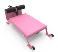Nordic Curl Bench Adjustable, Nordic Hamstring Trainer Heavy Duty, Nordic Bench with Steel Frame, Wheels & Thick Padding, Maximum Load 204 kg, for 25 mm & 50 mm Weight Plates, Home Gym, Pink