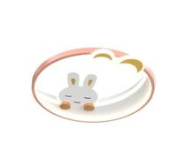 Nordic Cute Rabbit Ceiling Lamp Acrylic Lampshade Flat Lighting Teenage Creative Cartoon Ceiling Lights Suitable for Girls' Rooms