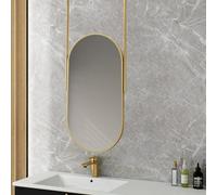 Nordic Design Oval Wall Mounted Double Arm Mirror - 50x60cm Shaving & Makeup Mirror for Bathroom Guest WC Bedroom Stylish & Functional Perfect for Grooming & Beauty