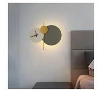 Nordic Designer Led Wall Light Round Clock Creative Lamp for Living Room Hallway Art Indoor Decor Lights Fixtures