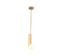 Nordic Designer's Gold Pendant Lamp Model House Minimalist Restaurant Corridor Artistic Single Head Glass Ball LED Lighting