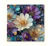 Nordic Diamond Art Kits Adults, Diamond Painting Flower Crystal Art Kits for Adults Beginners DIY 5D Square Rhinestone Gem Dots Embroidery Paintings Pictures Crafts, Home Wall Decor 70x70cm fv6-j28