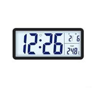 Nordic Digital Wall Clock with Large Screen, Temperature & Humidity | Display, Silent Electronic Desk or Wall Timer with Date, Backlight, Dual Options Living Office