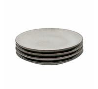 Cooks Professional Set of 4 Nordic Side Plates with Reactive Glaze | 20cm Modern Stylish Ceramic Stoneware Plates | Microwave, Dishwasher, Oven & Freezer Safe Dinnerware | White