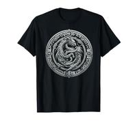Nordic Dragon Mythical Viking Runes Tribal Celtic Dragon T-Shirt