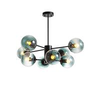 Nordic During Lighting,Creativity Glass Balls s,Hanging Light,Livingroom Dining Room Lounge Bar Café Club,Magic Beans Molecules Lighting-Black and Glass 8t