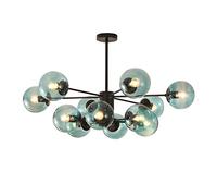 Nordic During Lighting,Creativity Glass Balls s,Hanging Light,Livingroom Dining Room Lounge Bar Café Club,Magic Beans Molecules Lighting-Black and Glass 8t