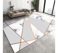 Nordic Ethnic Wind Rugs For Living Room, Area Rugs 8x10ft, Vintage Marble Imposition Luxury Gold Pattern Classroom Library Rug, Anti-Slip With Tape Suitable For Living Room Bedroom Kids Room Office