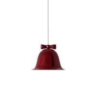 Nordic Fairy Pendant Lamp Princess Bow Hanging Lighting Fixture, Elegant Metal Suspended Light Single Girls Room Mini Chandelier, Children's Room Drop Ceiling Lamps(Blanc) (Red)
