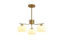 Nordic Farmhouse Decoration White Glass Chandelier Flush Mount Ceiling Lamp Black White Lamp Mid Century Chromed Industrial Sputnik Chandeliers for Living Room Dining Room Bedroom/K/5 Lights