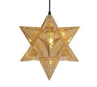 Nordic Five-Pointed Star Art Pendant Light Moravian Island Industrial Kitchen Ceiling Lights with Glass Cover Brass Frame Chandelier Lamp Hanging lamps Fixture Floodlight E27 Diame