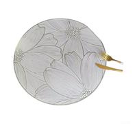 Nordic Floral PVC Placemat 38cm Heat Resistant(Silver)