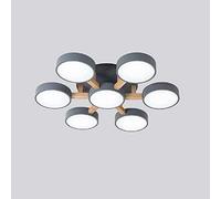 Nordic Flush Mount 36W LED Ceiling Light Acrylic Bedroom Hang Lighting Minimalist Wooden Chandelier 48W Living Room Decoration Pendant Light 6000K White 4-light Business District
