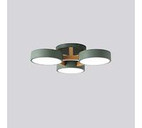 Nordic Flush Mount 36W LED Ceiling Light Acrylic Bedroom Hang Lighting Minimalist Wooden Chandelier 48W Living Room Decoration Pendant Light 6000K White 4-light Business District