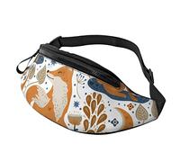 Nordic Fox Crossbody Bag Runner Small Hip Pouch Bum Bag Running Waistpack Bumbag Beltbag Sport Slim Fashionable for Jogging Hiking Woman