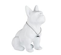 Nordic French Bulldog Dog Statue Home Decor Accessories Animal Decor Resin Figurine for Living Room Decor (White, 7.4 x 4.3 x 9 inches)