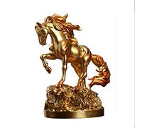Nordic Gold Lucky Horse Art Statue Sculpture Animal Steed Statues Resin Art&craft Home Decoration Accessories Ornaments