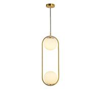 Nordic Golden Pendant Lights Chandelier with Frosted Glass Shade Brass Finish Hanging Ceiling Light for Kitchen Island Dining Room Bar Bedroom, E27