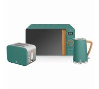 Nordic Grey 2-Slice Toaster, Kettle, and Microwave Bundle