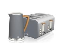 1.7L Kettle & 4 Slice Toaster Twin Pack Swan Grey One Size