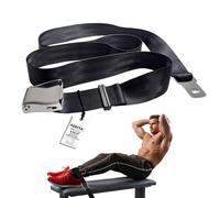 Nordic Hamstring Curl Strap, 6.5FT Gym Seatbelt and Exercise Straps for Hamstring Stretch Strap & Mobilization Belt,Home Gym Women Men, Lifting Seatbelt Gym, Black