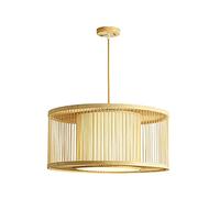 Nordic Hand-Woven Wicker Rattan Round Lantern Shade Ceiling Light Fixture Rustic Japanese Lamp Bedroom Living Room,Hanging Light