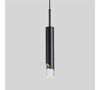 Nordic Hanging Accent Spot Lamp Mini Chandelier, Clear Acrylic Shade Led Long Tube Ceiling Spotlight, Led Minimalist Light Bar Droplight Modern Cylinder Spotlights/Black