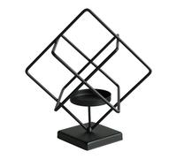 Nordic Holder Stand Decorative Hollowed Geometric Square Globes Iron Tealight Candlestick For Romance Home Decors Table Centerpieces Candlestick