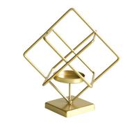 Nordic Holder Stand Decorative Hollowed Geometric Square Globes Iron Tealight Candlestick For Romance Home Decors Table Centerpieces Candlestick