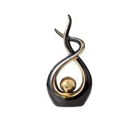 Nordic Home Decor Figurines For Interior Living Room Desk Ceramics Decoration Accessories Statue Sculpture Feng Shui Ornaments(Schwarz,2)