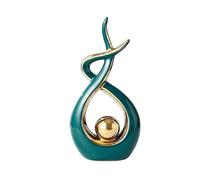 Nordic Home Decor Figurines For Interior Living Room Desk Ceramics Decoration Accessories Statue Sculpture Feng Shui Ornaments(Green,1)