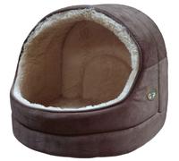 Gor Pets Nordic Hooded Bed with its plush, soft materials, it ensures your furry friend feels - large Brown