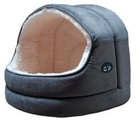 Nordic Hooded Bed with its plush, soft materials, it ensures your furry friend feels - large Grey