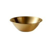 Nordic household round exquisite stainless steel single V-shaped salad bowl -V-shaped bowl (gold)-large 15.5cm