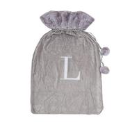 Nordic Ice Luxury Grey Velvet Sack Assorted Letters